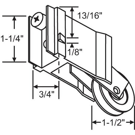 Strybuc Patio Door Roller Assembly 9-247N